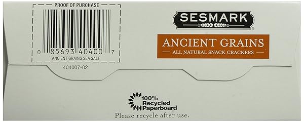 SESMARK GLUTEN FREE RICE CRACKERS – ANCIENT GRAINS WITH SEA SALT – NON GMO PROJECT VERIFIED – 3.5 OUNCE