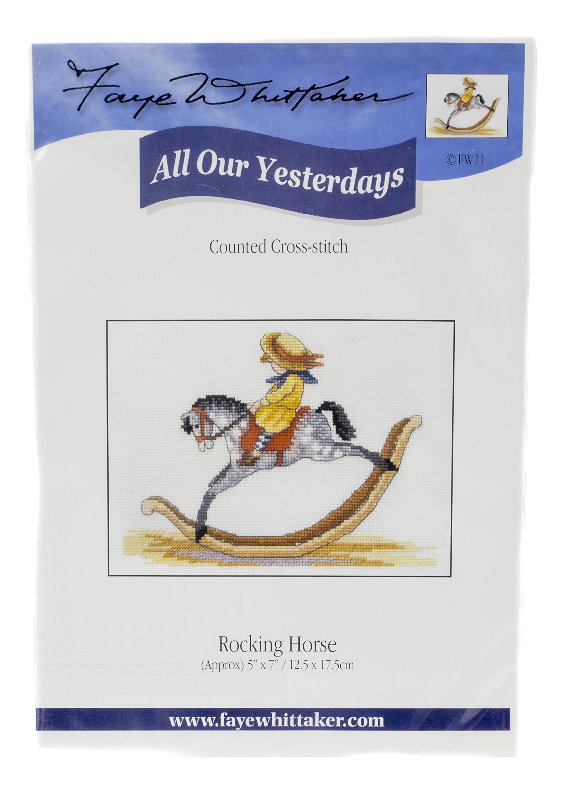 Faye Whittaker All Our Yesterdays Rocking Horse (Cross Stitch Kit), range, Mixed, 25 x 15 x 2 cm