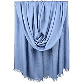 Iristide Women Summer Scarfs Large Long Lightweight Linen Beach Gauze Shawl Wrap 75”×43”