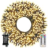 Ollny Christmas Tree Lights Outdoor 80m 800 LED Warm White IP44 Remote