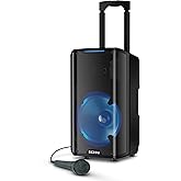 Ion Audio Trouper 300 - Battery Powered Portable Bluetooth Speaker with Rechargeable Battery, Multi-Channel Mixer and Lights
