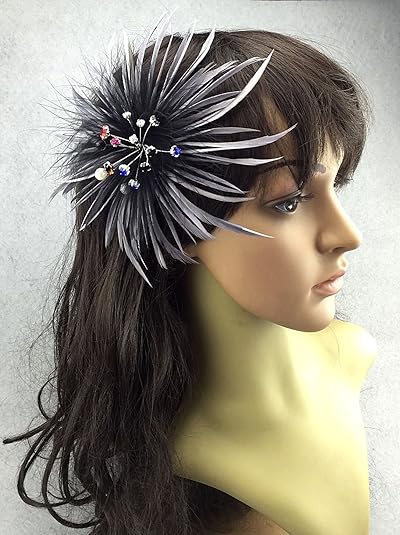 Seven Nine Service Fascinator Peacock Feather Headdress Wedding