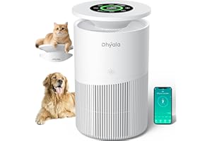 Dhyala Air Purifier for Home Large Room up to 3620Ft², H13 True HEPA Air Purifiers for Home Pet Hair Dander Odor Pollen, Air Cleaner with Smart WiFi, 360° Air Intake, Auto Mode, Pet Lock, 22dB Quiet
