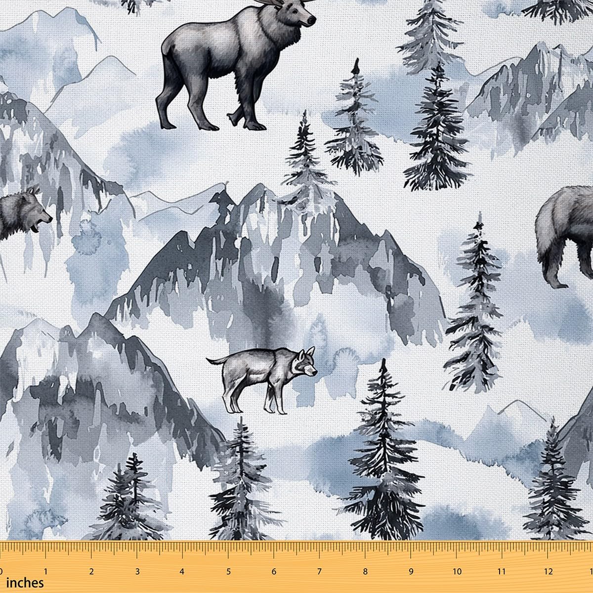 Erosebridal Deer Fabric by The Yard, Bear Wolf
