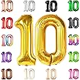 KatchOn, Gold 40 Inch Giant Number 10 Balloon - 10th Birthday Decorations for Boys & Girls