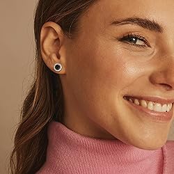 Hayoso Cubic Zirconia Stud Earrings for Women Men