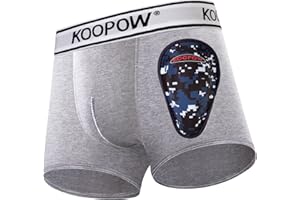 KOOPOW Youth Briefs Boys Compression Underwear with Soft Protective Athletic Cup, Boxer for Baseball, Football, Lacrosse