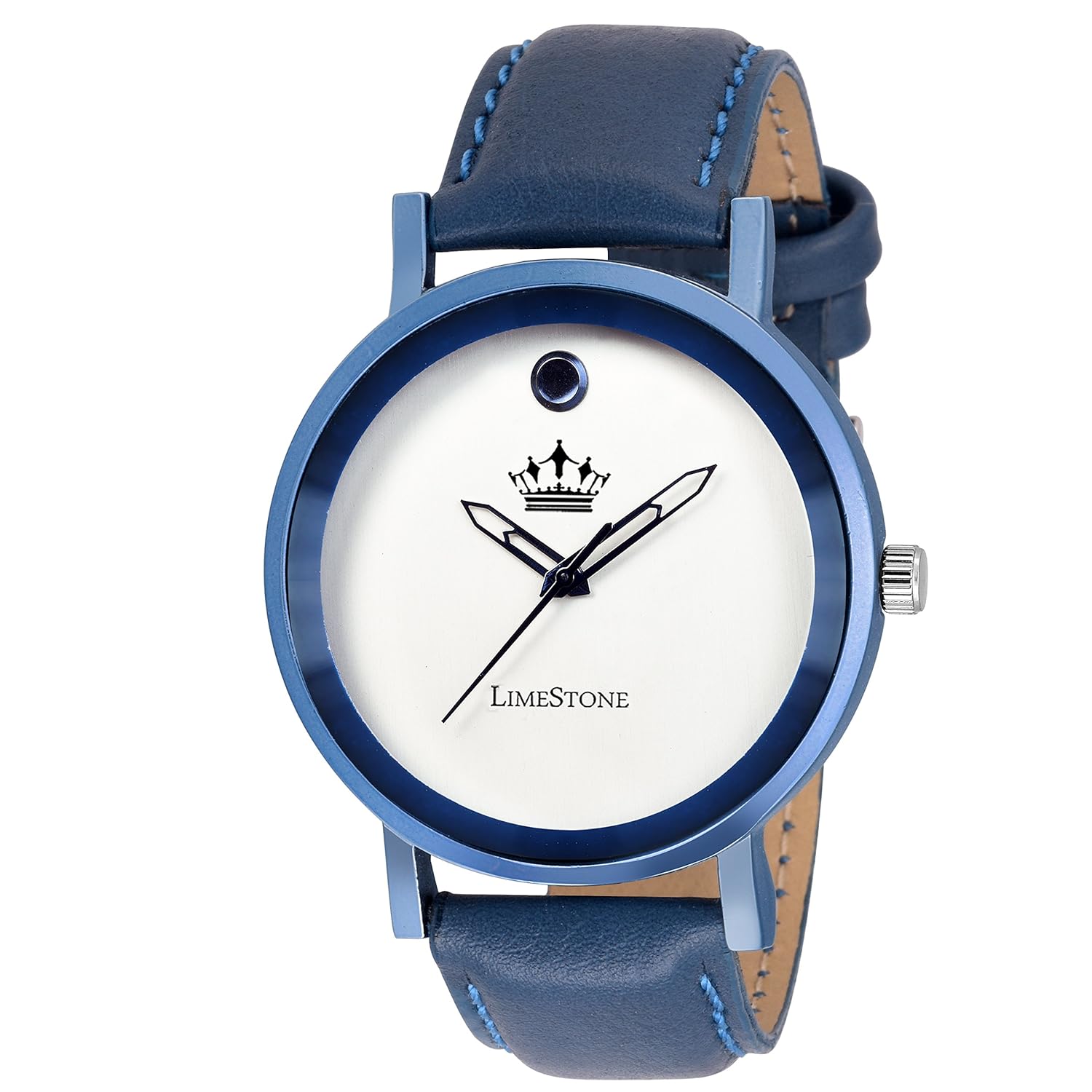 limestone gems era series analog white dial men's & boy's watch - (ls2717)