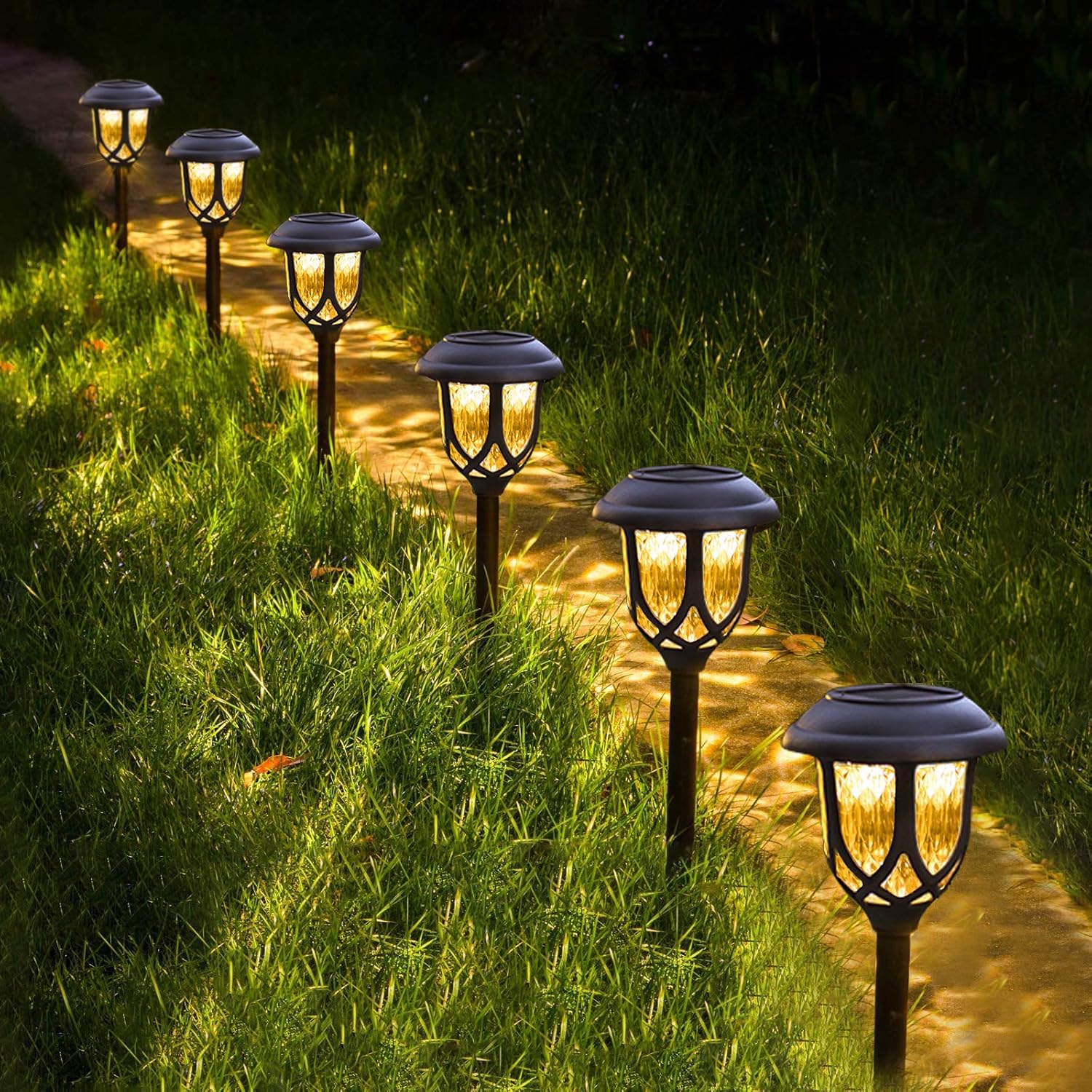 stadium giveaways Solar Lights Outdoor, 6 Pack Garden Lights 