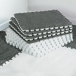 12 pcs Plush Puzzle Foam Floor Mat for Kids- Thick