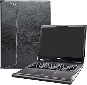 Alapmk Protective Case Cover for 13.3" ACER CHROMEBOOK Spin 13 CP713-1WN & CHROMEBOOK 13 CB713-1W & Acer Chromebook Enterprise 13 Laptop [Note:Not fit Acer Chromebook R 13 CB5-312T],Black