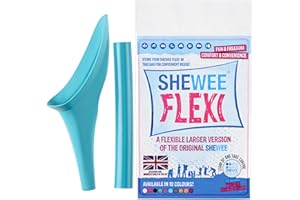 SHEWEE Flexi – The Original Female Urinal – Made in The UK – Reusable, Flexible & Portable Urination Device. Festival, Camping, Car, Hiking Essentials for Women. Stand to Pee Funnel W/Extension Pipe
