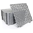 YOUNTHYE 12 Pack 12 x 12 Inch Interlocking Drainage Tiles Rubber Outdoor Tiles Splicing Waterproof Mat for Patio Pool Mats for Deck No-Slip Modular Interlocking Cushion for Shower Kitchen Yard Balcony