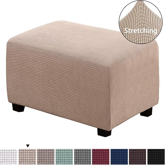Stretch Ottoman Cover Ottoman Slipcovers Foot Stool Cover Form Fitted