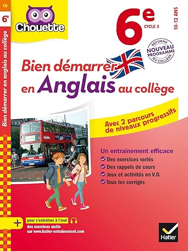 Download Bien démarrer en anglais au collège 6e (A1 vers A2): avec deux parcours de niveaux progressifs PDF