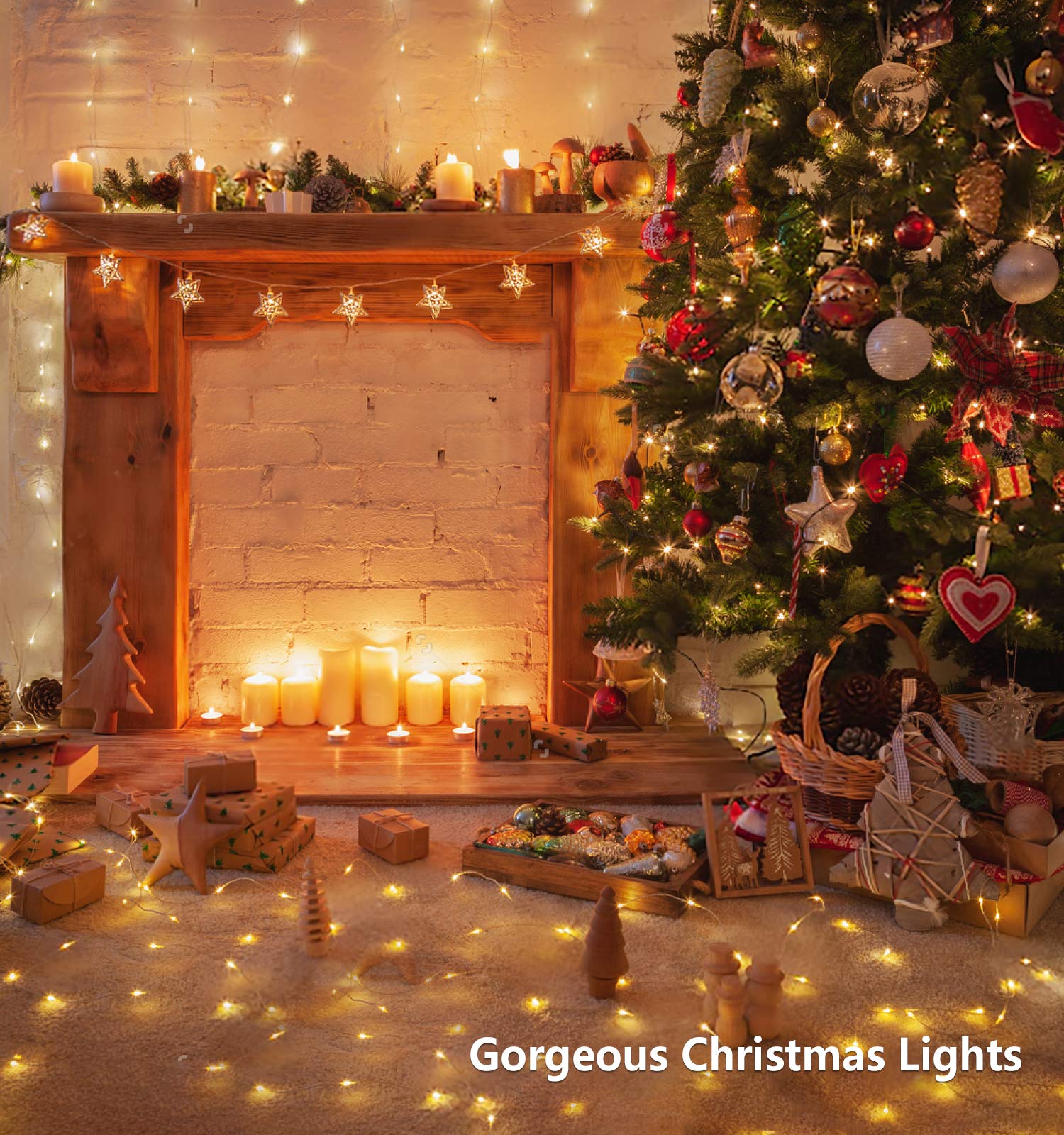 100 LED Starry Fairy Light, 33FT USB Decorative Light with Remote Timer Adapter, Waterpoorf String Light for Party, Holiday, Christmas, Garden, Weeding,Indoor and Outdoor Decation