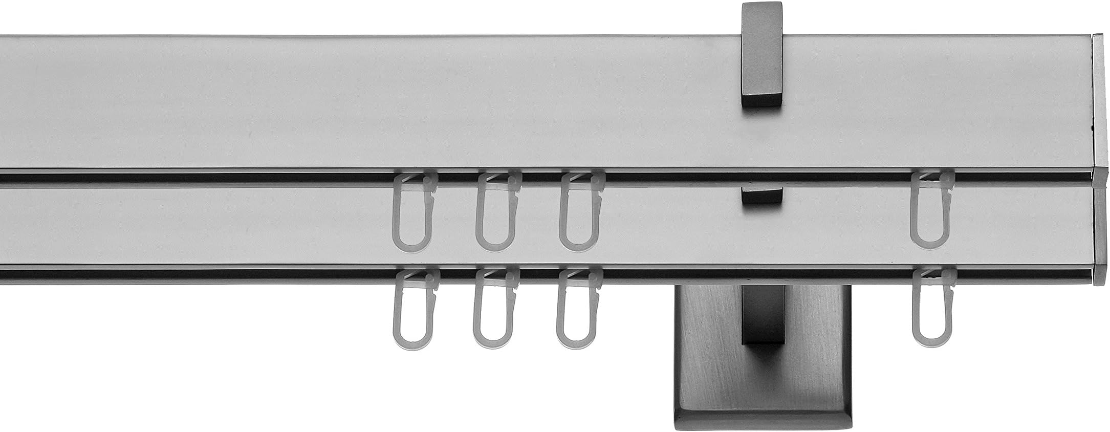 Tilld – Two Rails Inboard System Curtain Rod Square Sided – Aluminium – 120 cm