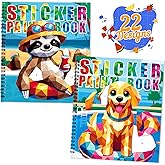 90shine 2PCS Summer Sticker Books for Kids Ages 4-8 End of The Year Gifts from Teacher for Students Create 22 Pictures