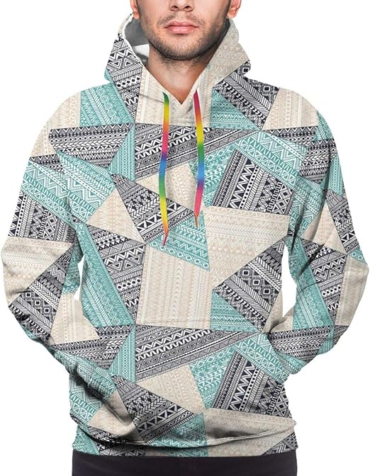 blue and white pullover