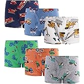 Finihen Boys Boxer Underwear Cotton Briefs Kids Toddler Boys Dinosaur Truck Panties.