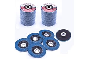 Nisorpa 50 Pack 5in Flap Discs 40 Grit Zirconia Oxide Sanding Discs Industrial Abrasive Flapper Grinding Wheels for Wood Metal Stainless Steel Polishing