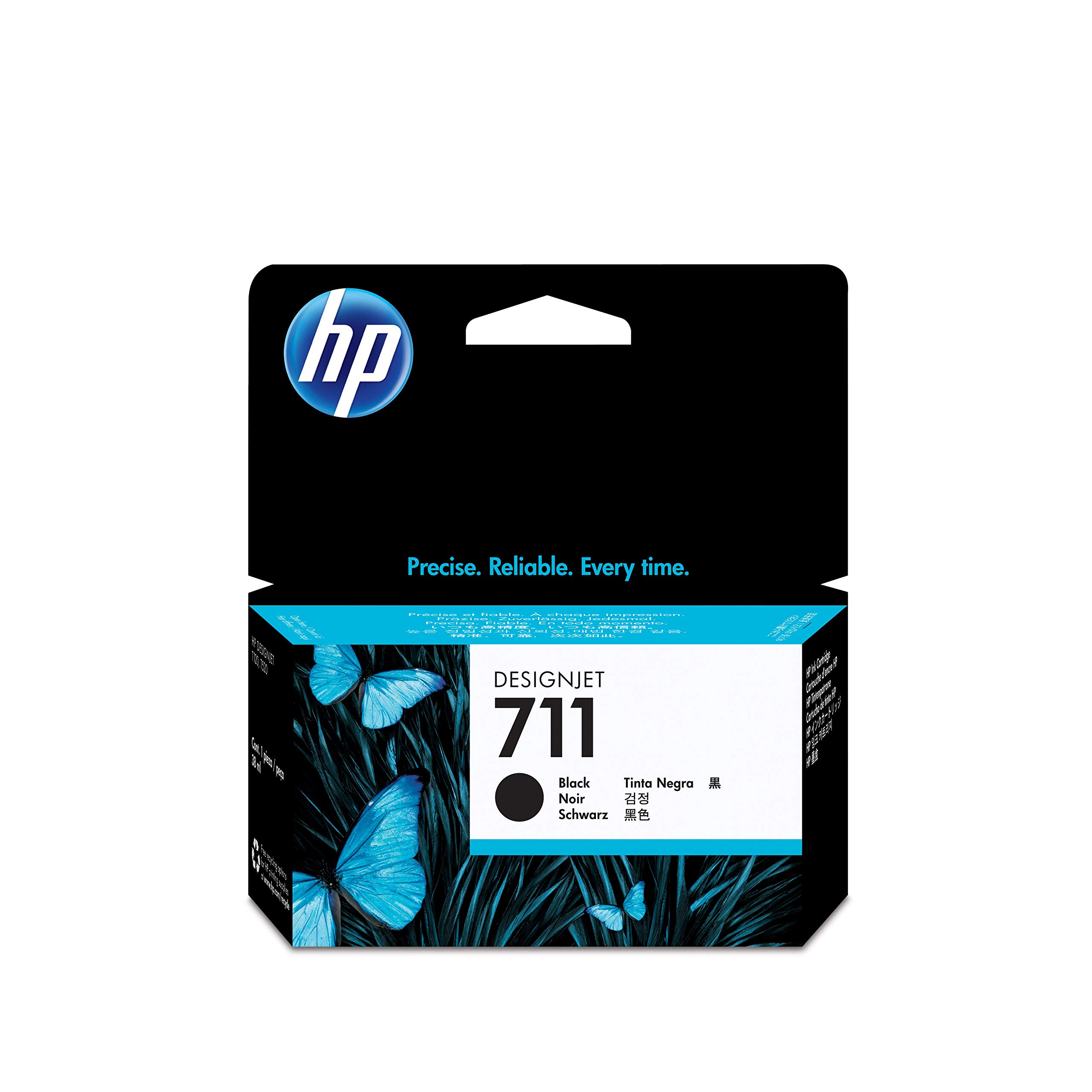 HP 711 DesignJet Black Ink Cartridges 37 ml - Ink Cartridges (37 ml)