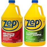 Zep High-Traffic Carpet Spot Remover 1 Gal &amp; Carpet Shampoo 1 Gal | Includes one 1 gal High-Traffic Carpet Spot Remover and one 1 gal Carpet Shampoo Concentrate for routine carpet care -ECBD011