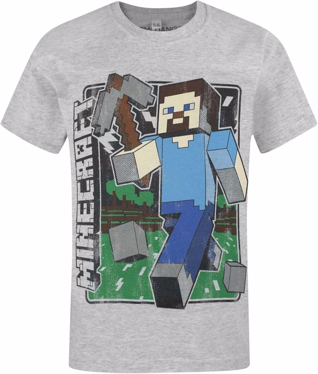 Minecraft Official Vintage Steve Boy's TShirt (910 Years) Amazon.co.uk Clothing