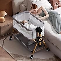 Lit De Chevet Pour Bébé Berceau Lit Pliant Portable Berceau Réglable