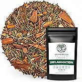 Elephantal Wellness Premium Inflammation Herbal Tea | Comfort & Mobility Blend with Turmeric, Boswellia, White Willow Bark & Ginger | Handmade, Non-GMO, Caffeine-Free Loose Leaf, 2oz, 20 Servings