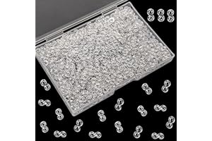 ZNBSIXP 1000pcs S-Clips Rubber Band Clips,Loom Band Clip Plastic Connectors Supplement Kit – DIY Refill Supplies,Loom Bands for Jewelry Craft (Clear)