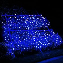 Dirnun Led Christmas Net Lights Blue Outdoor