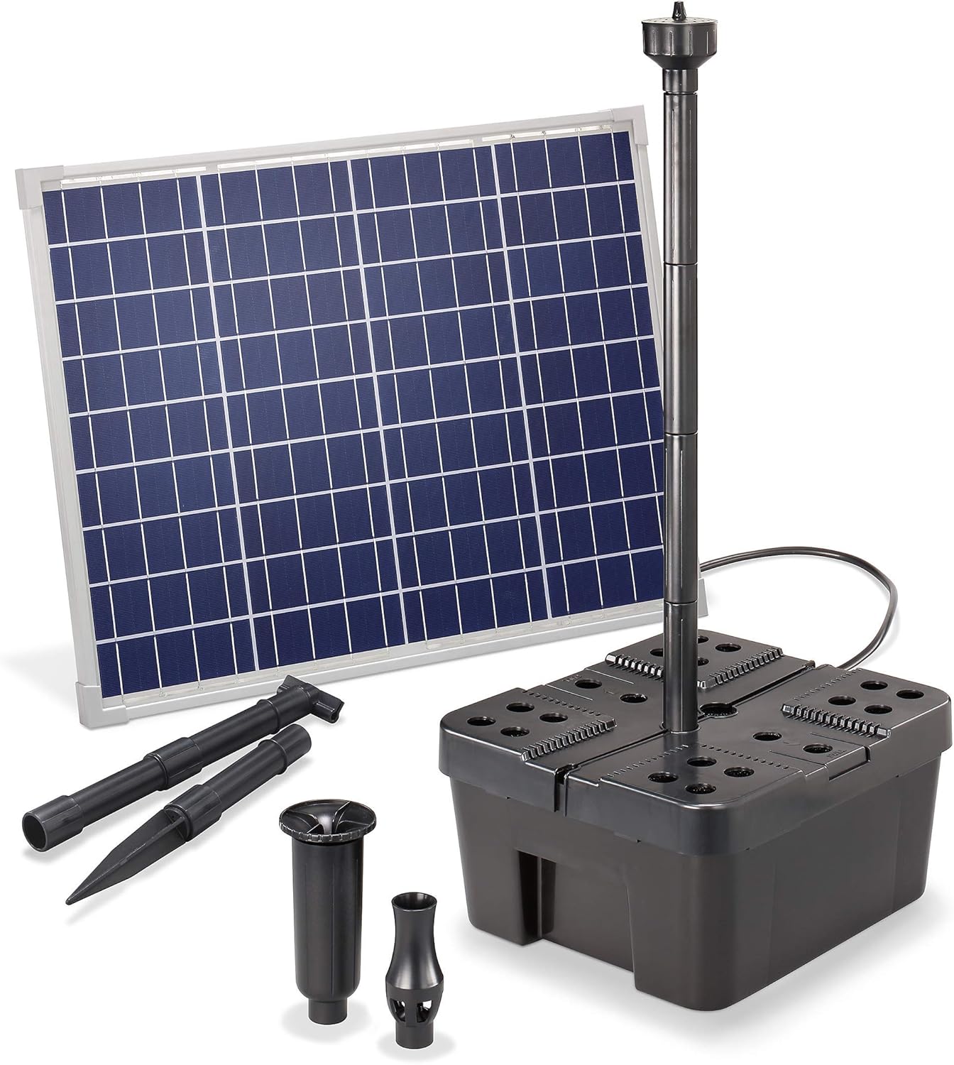 Kit Pompe Solaire Bassin Avec Filtre Premium 2500l-50w
