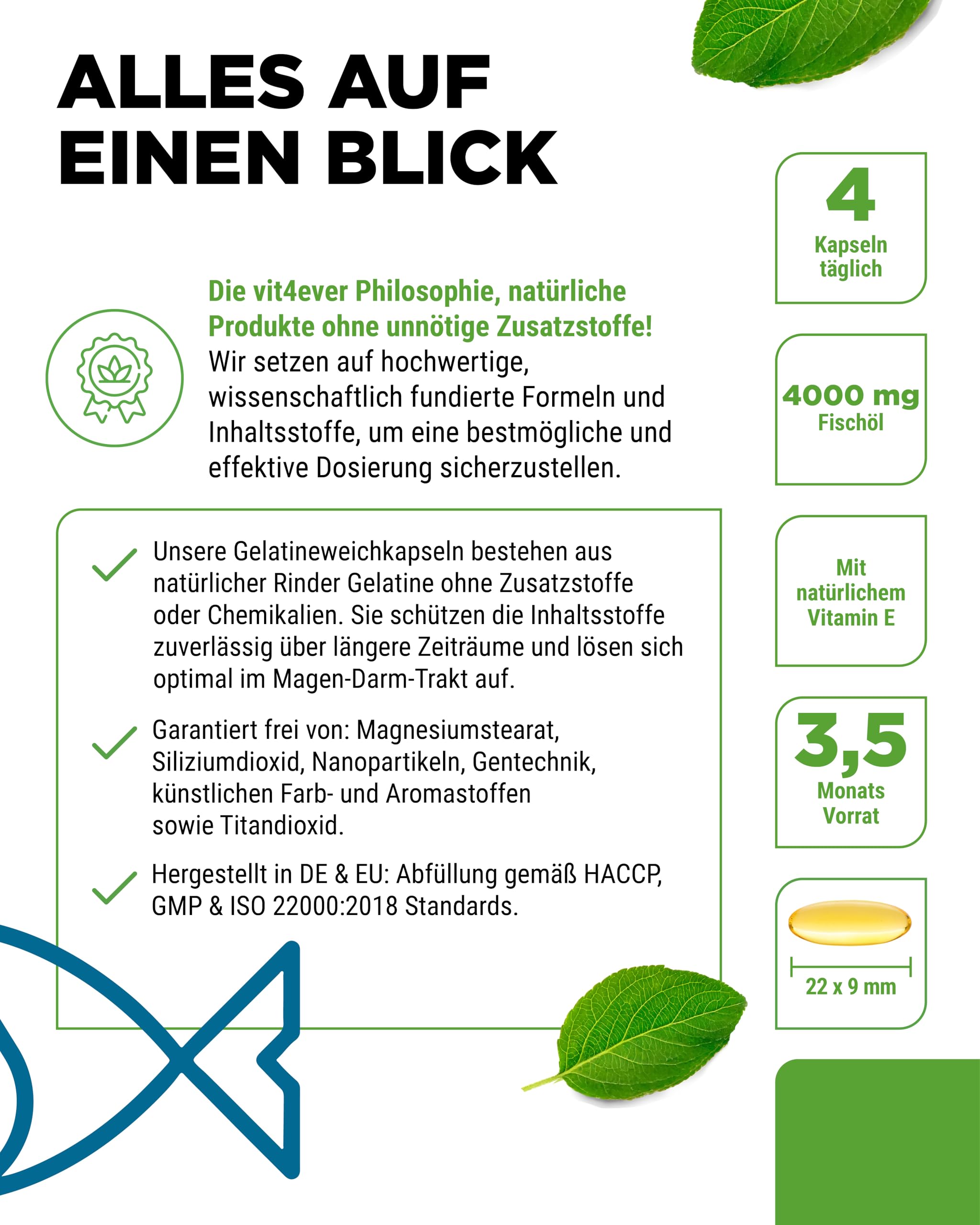 vit4ever Omega 3 Kapseln hochdosiert, 420 Kapseln 4