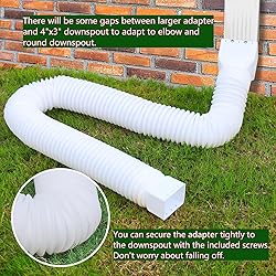 2 Pack Rain Gutter Downspout Extensions, Upgraded