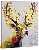 Modern Animal Pop Art - Framed - Colorful Deer with