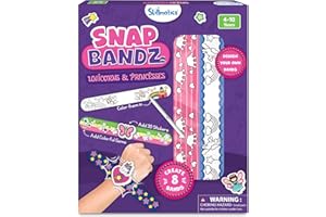 Skillmatics Art & Craft Activity - Snap Bandz, Unicorns & Princesses, 8 Bands (8.6"), Christmas Stocking Stuffers, DIY Mess-Free Creative Kit, Gifts for Girls & Boys Ages 4, 5, 6, 7, 8, 9, 10