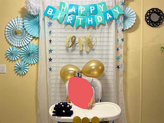 Buy Party Inspo 1st Birthday Boy Decorations Baby Boy First Birthday Decorations No 1 Baby Crown One Cake Topper Banner Baby Boy 1st Birthday Online In Kuwait B07x5v5wv6