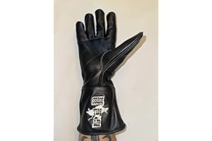 EPT Bull Ropes - Bull Riding Glove Adult & Youth Black Leather Outer Seam Right or Left Hand - Sizes 5.0-10.5