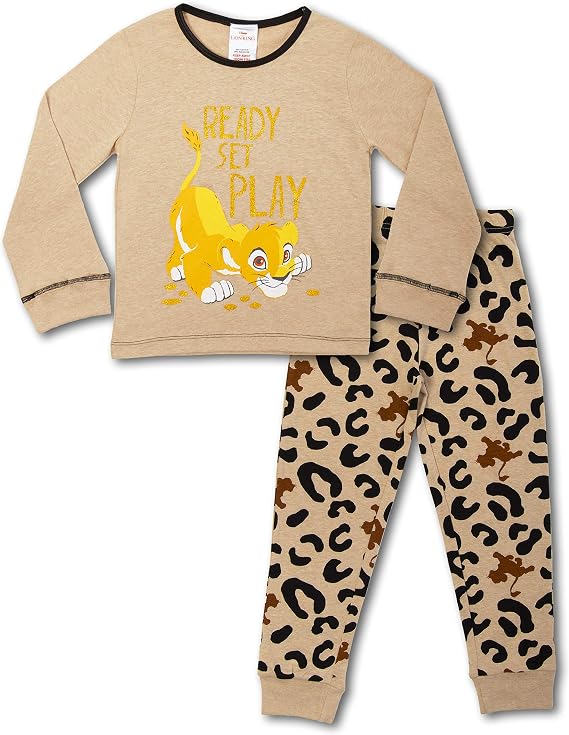 Der König Der Löwen Schlafanzug Für Kinder - Kurzarm-Set Mit Simba & Freunden, 100% Baumwolle (Gr. 18M–8J)