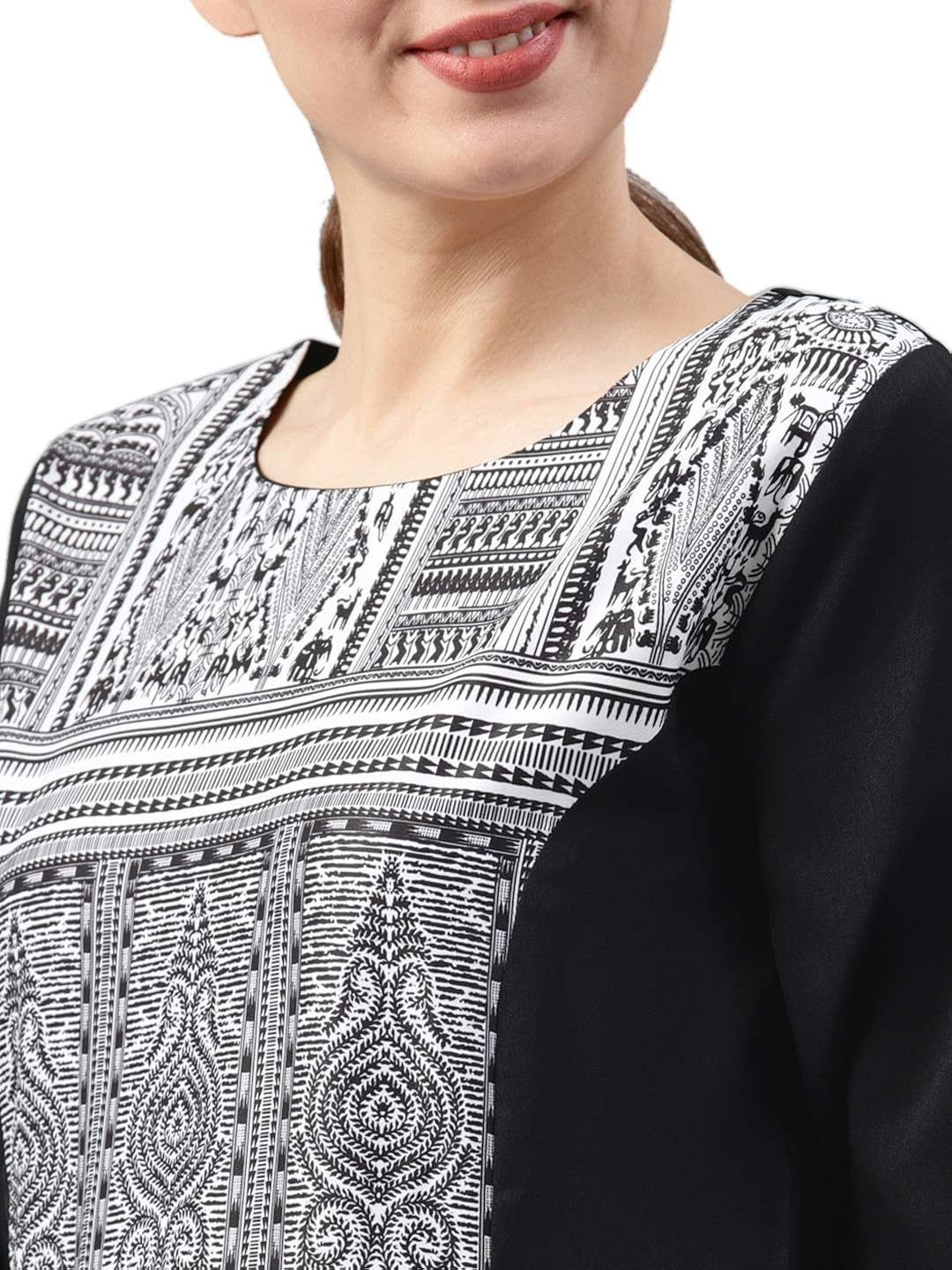 vaamsi crepe digital printed kurti(vpk1538_black_free size)
