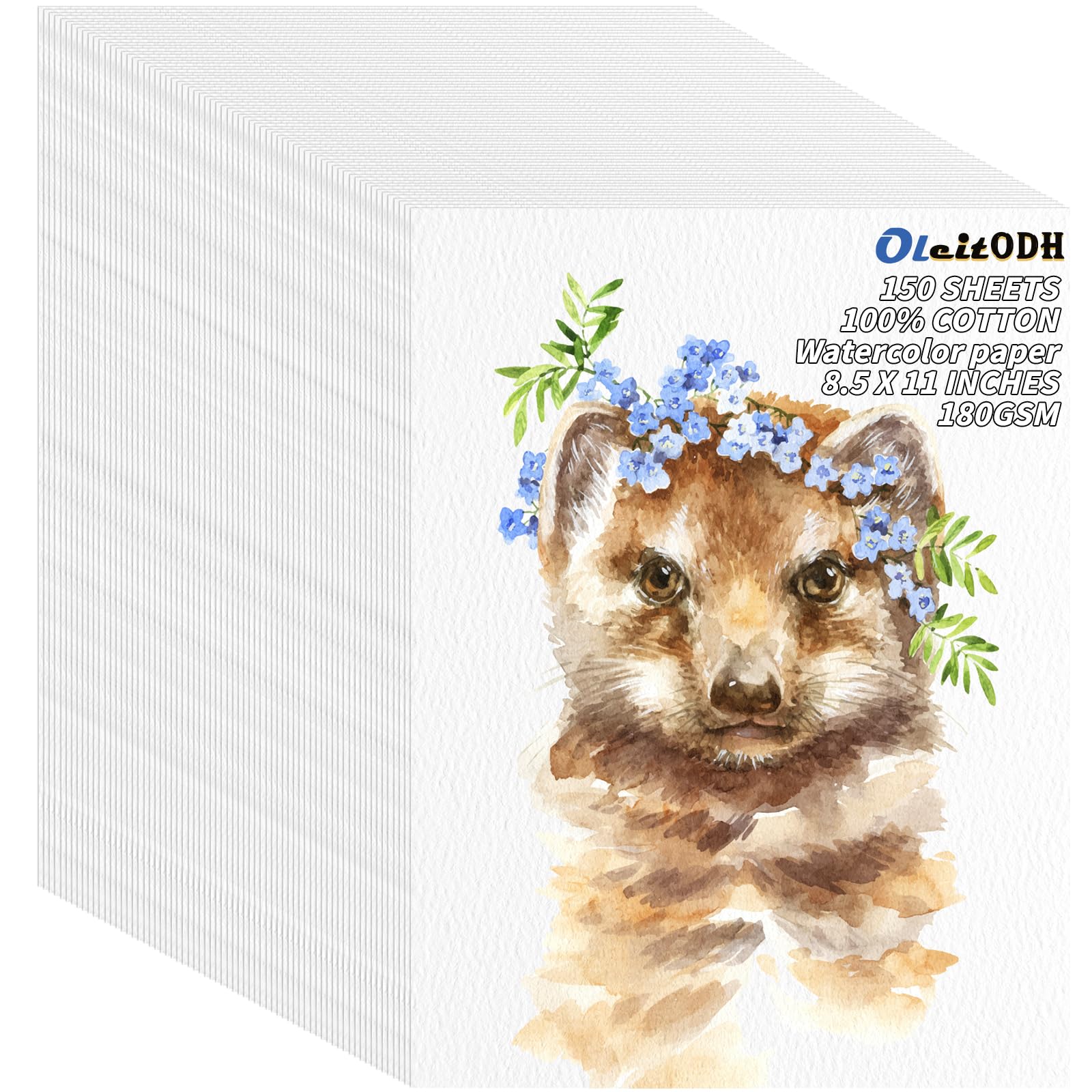 Photo 1 of 150 Sheets Watercolor Paper Bulk,White Water Color Paper for Kids Child Students Adults Artists Drawing-65LB/180GSM Art Paper-8.5 x 11 inch Painting & Craft Papers, Finger Paints, Watercolor, Tempera