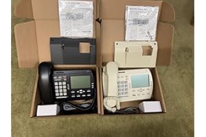 Vista 390 Business Phone System, Black and Almond Combo Pack, Model 390 with User Guide