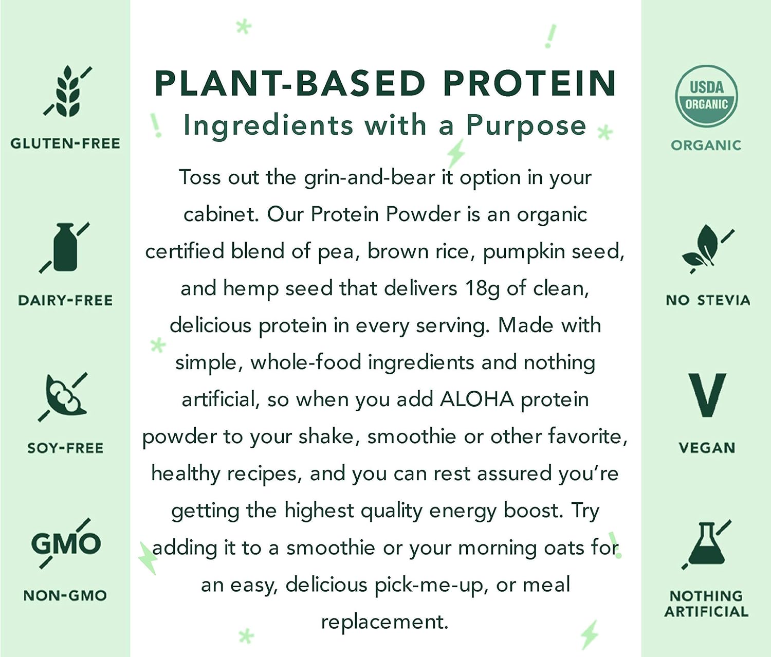 Plant-Based Protein Powder | Organic Vanilla Keto Friendly Vegan Protein with MCT Oil, 18.5 oz, Makes 15 Shakes, Vegan, Gluten Free, Non-GMO, Stevia Free & Erythritol Free, Soy Free, Dairy Free & Only 3g Sugar: Health & Personal Care