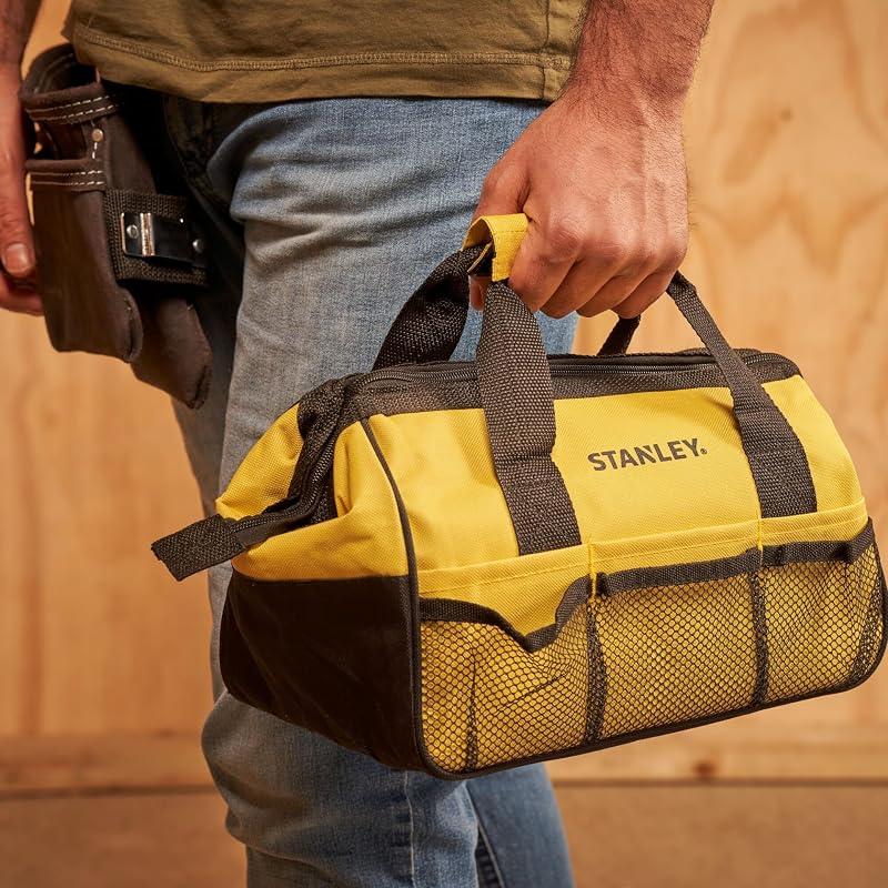 Set d'Outils Mixtes 38 Pièces avec Sac de Rangement - Comprend Marteau, Pinces, Tournevis, Clés Allen, Mètre Ruban, Niveau & Quincaillerie – Durable, Portable, Performance Fiable - STMT0-74101