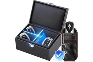 Coorattyes Faraday Box for Car Keys, Key Fob Signal Blocker Rfid Box for Car Keys, Faraday Key Fob Protector Signal Blocking Box