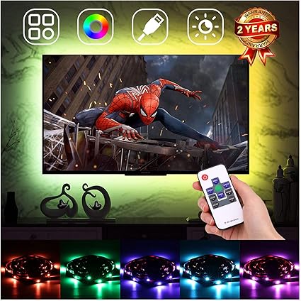 led テレビtvバックライト litsoul 46 65寸tv装飾ライト usb rgbハイライトバックライト 360 rfワイヤレスリモコン 強力粘着テープ