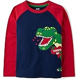 Gymboree Boys' and Toddler Embroidered Graphic Long Sleeve T-Shirts