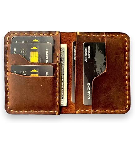 Amazon.com: JJ Leathersmith - Leather Wallet Slim - Cafe