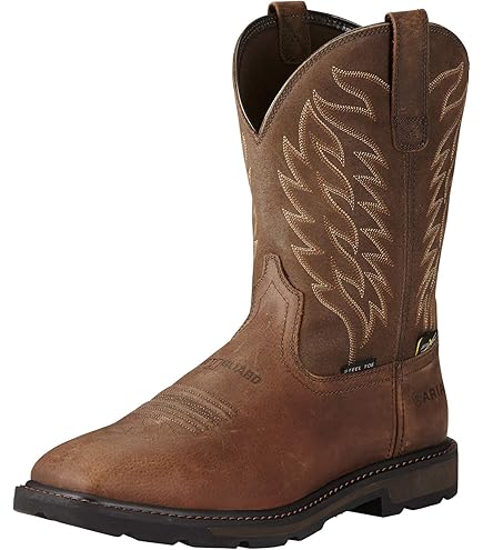 Ariat Groundbreaker Round Soft Toe Boots Men 8D Slip-Resistant ARIAT Men main image 3